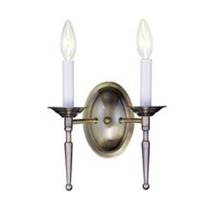 Livex Lighting 5122-91 Williamsburg Wall Sconce in Brushed Nickel 